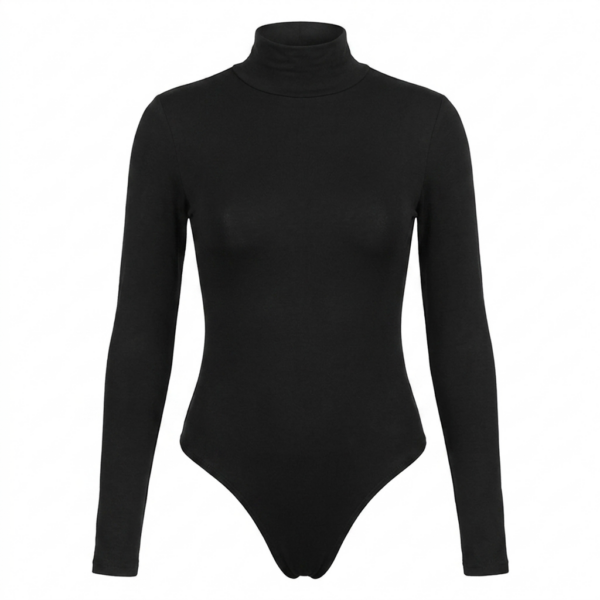 [DC031] Sleek Turtleneck Long Sleeve Bodysuit