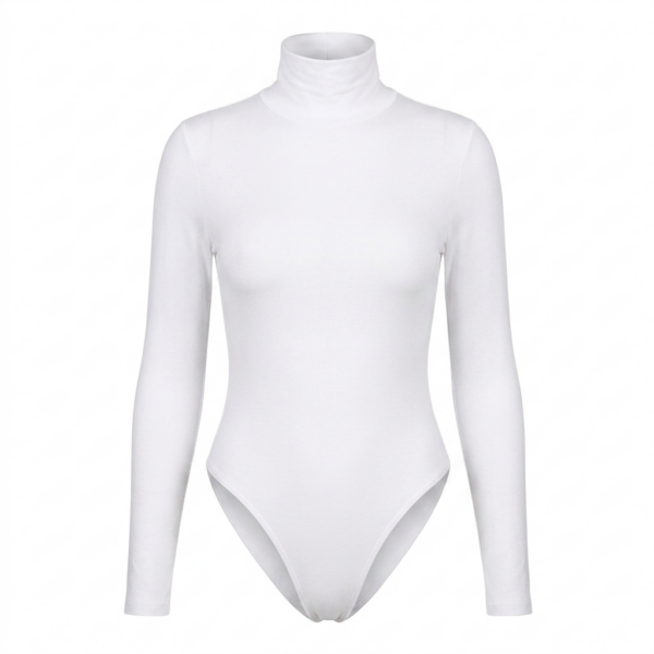 [DC031] Sleek Turtleneck Long Sleeve Bodysuit