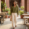 [TP084] Asymmetrical Knit V-Neck Cardigan