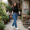 [TP086] Mock Neck Long Sleeve Top
