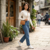 [TP086] Mock Neck Long Sleeve Top