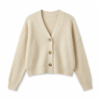 [TP087] Elegant Ribbed Knit V-Neck Cardigan