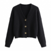 [TP087] Elegant Ribbed Knit V-Neck Cardigan