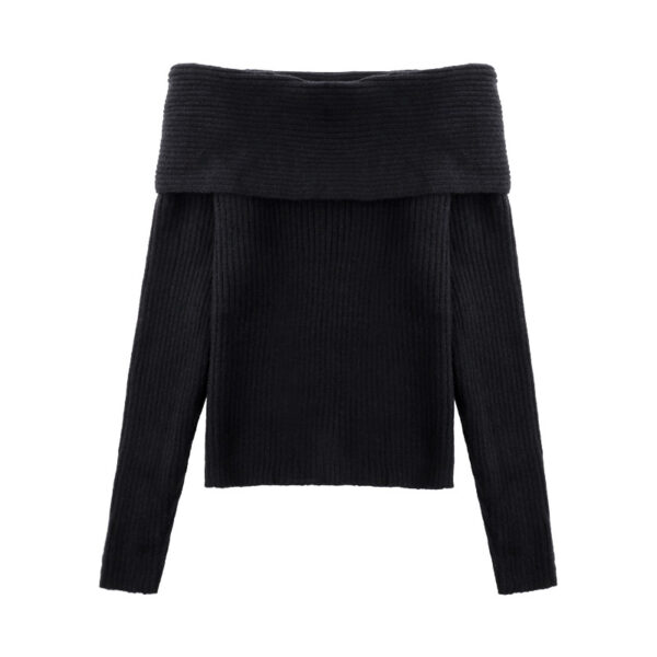[TP088] Elegant Off-Shoulder Ribbed Knit Sweater