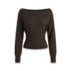 [TP091] Chic Off-Shoulder Ribbed Knit Sweater Top