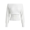 [TP091] Chic Off-Shoulder Ribbed Knit Sweater Top